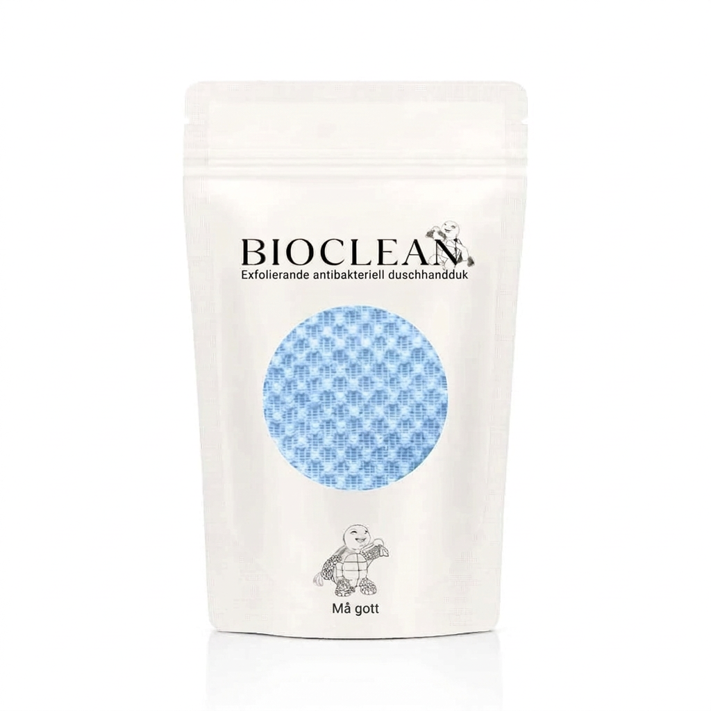 BioClean duschhandduk blå